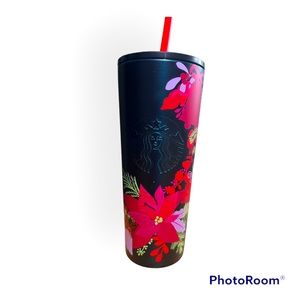 Starbucks 2021 Poinsettia Stainless Steel 16 Oz. Tumbler